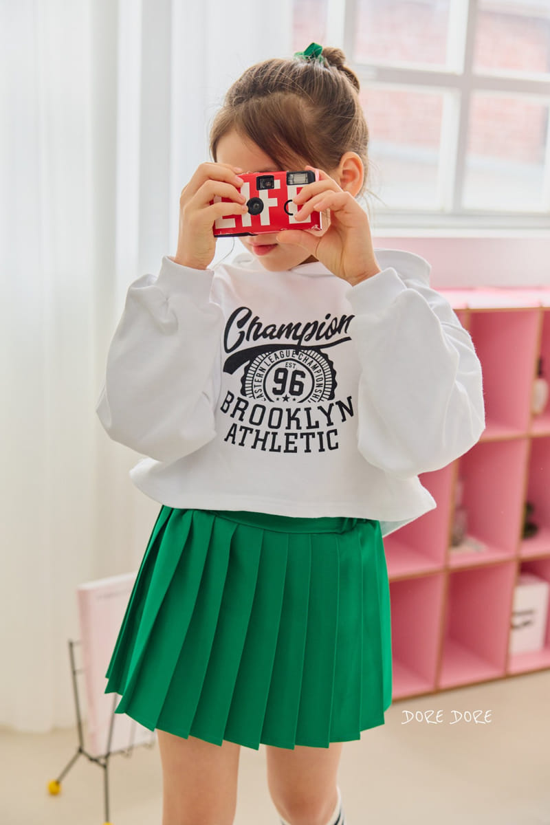 Dore Dore - Korean Children Fashion - #kidzfashiontrend - Champion Crop Hoody Tee - 5
