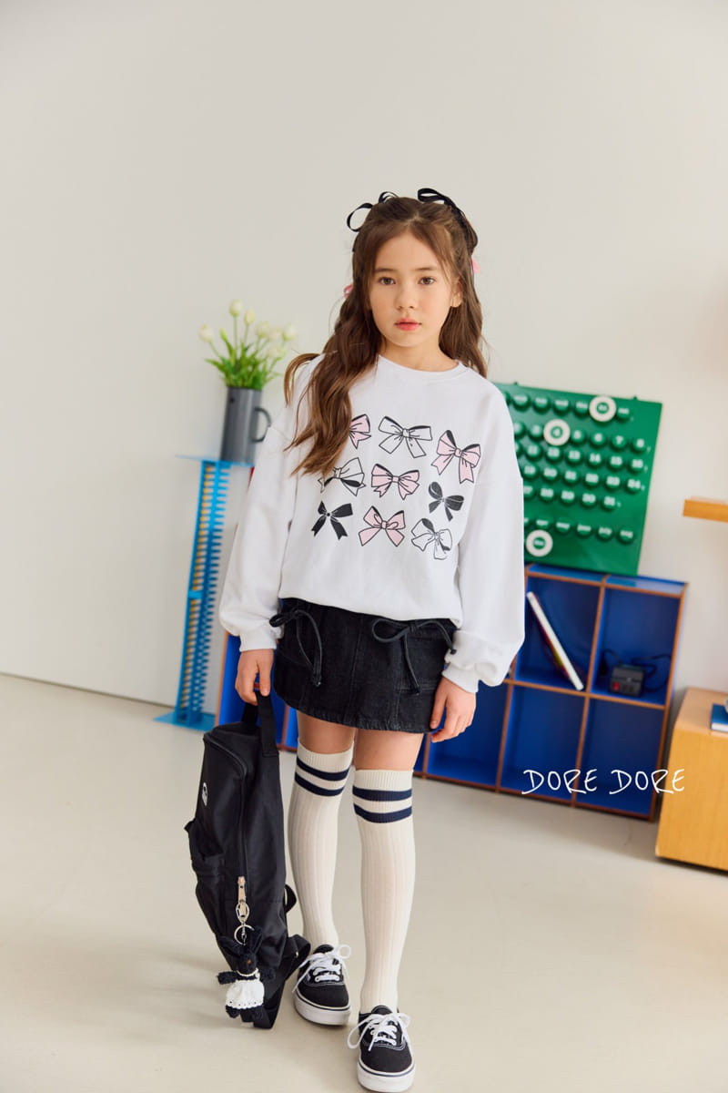 Dore Dore - Korean Children Fashion - #kidzfashiontrend - Amy Ribbon Sweatshirt - 7