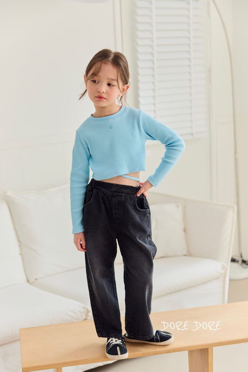 Dore Dore - Korean Children Fashion - #kidzfashiontrend - Embroider Cross Crop Tee - 5
