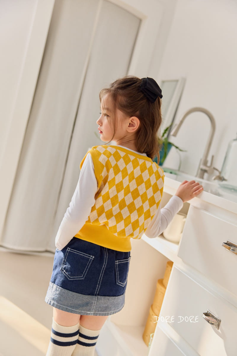 Dore Dore - Korean Children Fashion - #littlefashionista - Petite Argyle Vest