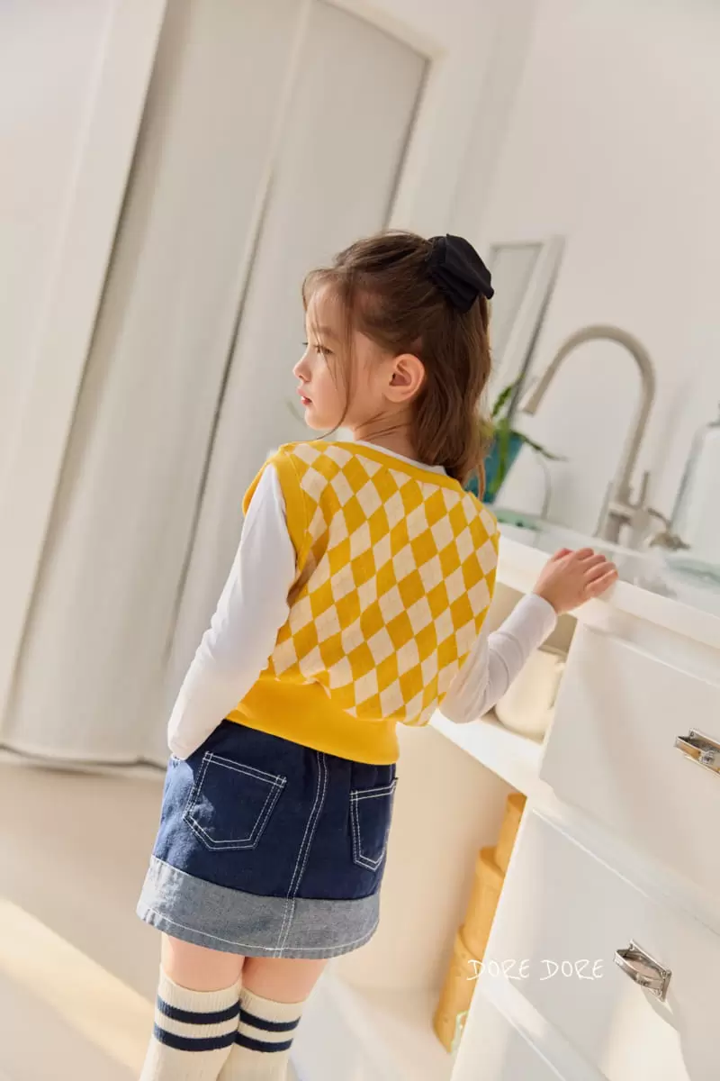 Dore Dore - Korean Children Fashion - #littlefashionista - Petite Argyle Vest