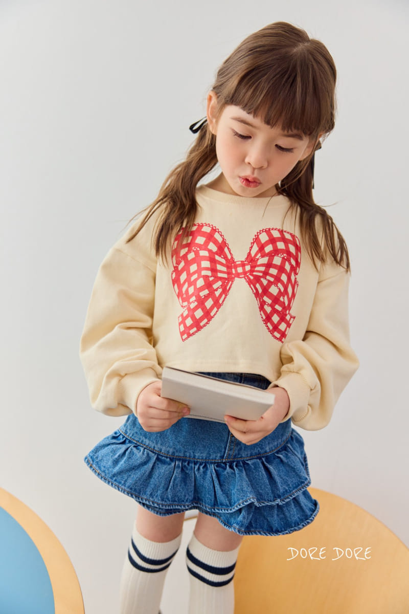 Dore Dore - Korean Children Fashion - #magicofchildhood - Cherry Ribbon Crop Tee - 6