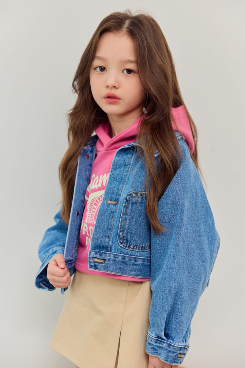 Dore Dore - Korean Children Fashion - #magicofchildhood - Raglan Denim Crop Jacket - 8