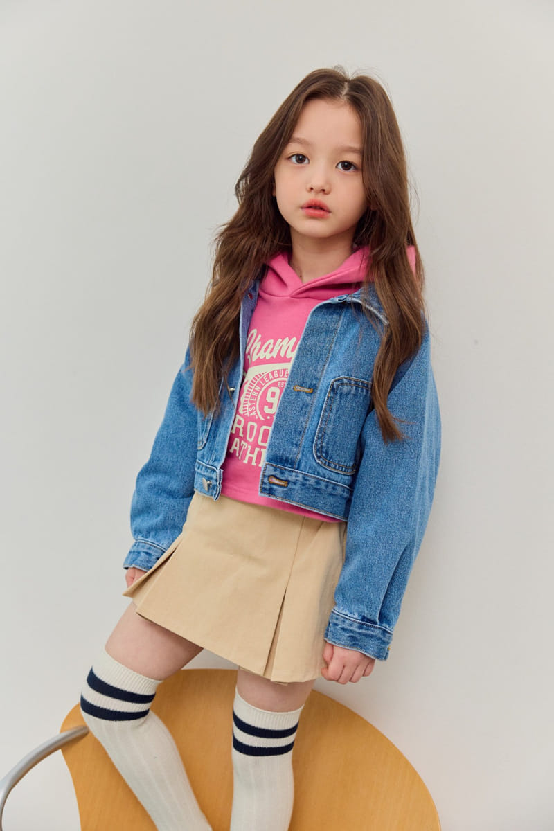Dore Dore - Korean Children Fashion - #minifashionista - Raglan Denim Crop Jacket - 9