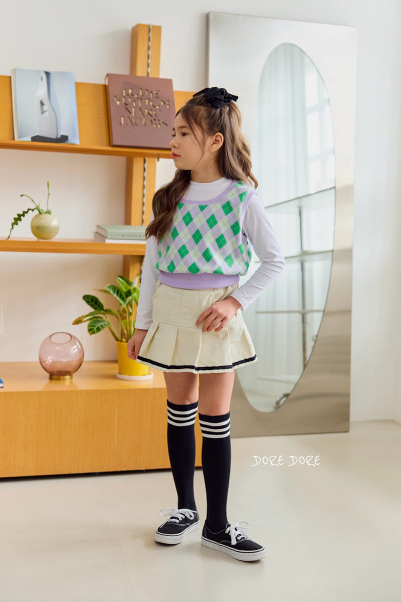 Dore Dore - Korean Children Fashion - #stylishchildhood - Petite Argyle Vest - 7