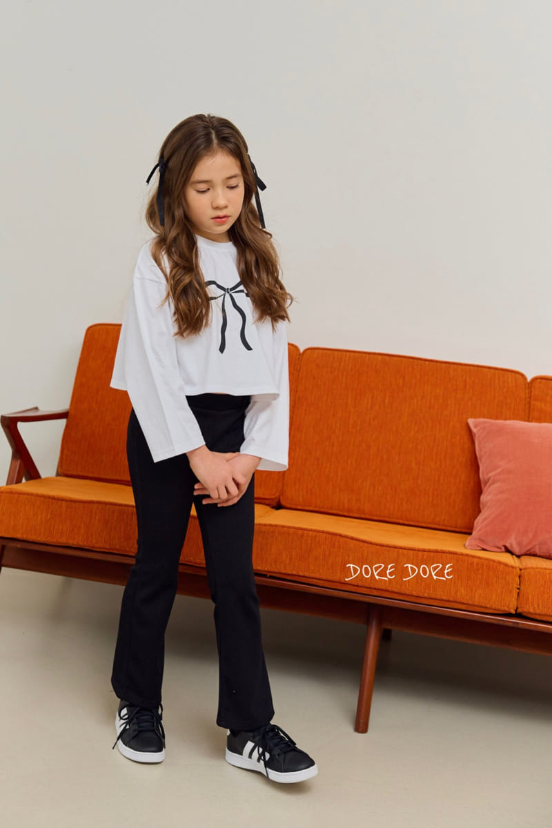 Dore Dore - Korean Children Fashion - #stylishchildhood - Ribbon Crop Tee - 5