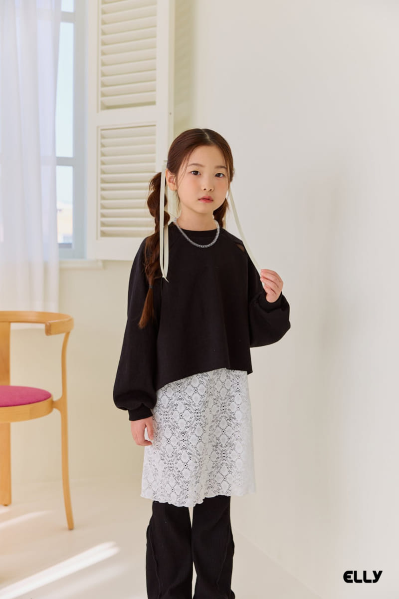 Ellymolly - Korean Children Fashion - #stylishchildhood - Raglan Slit Sweatshirt - 4