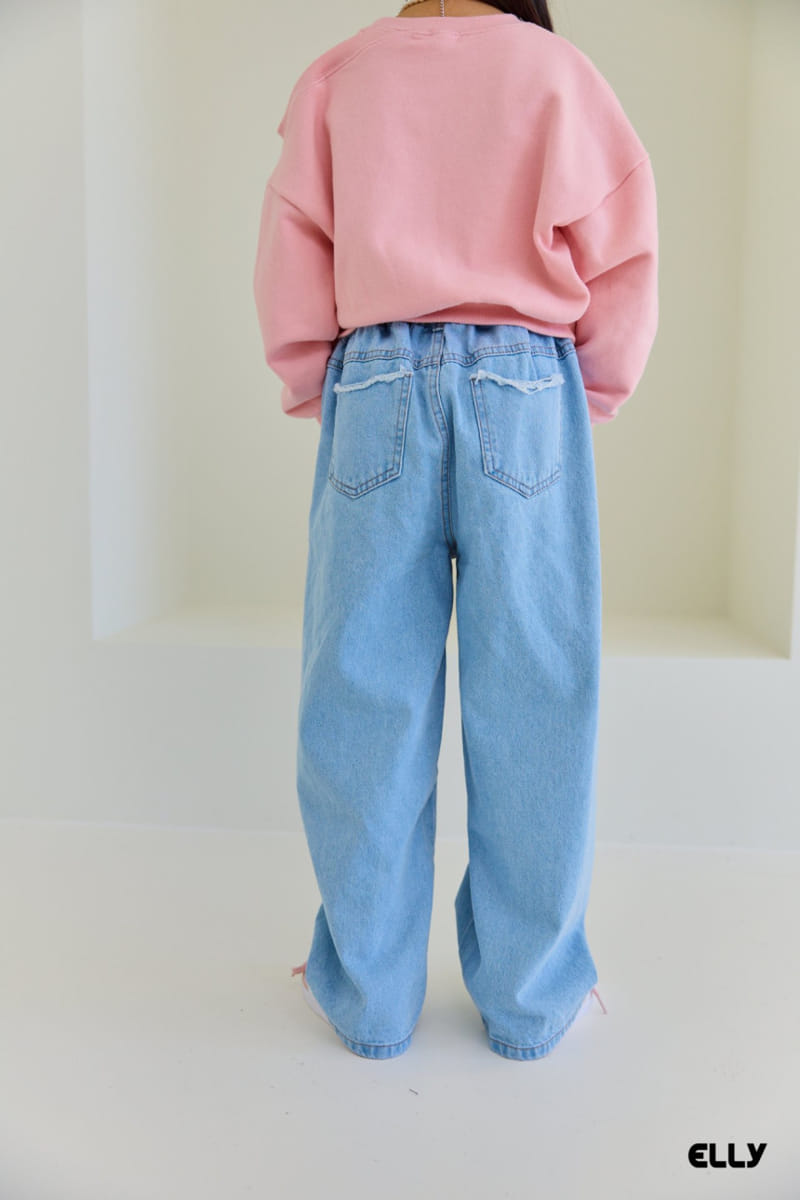 Ellymolly - Korean Children Fashion - #childofig - Curve Denim Pants - 8