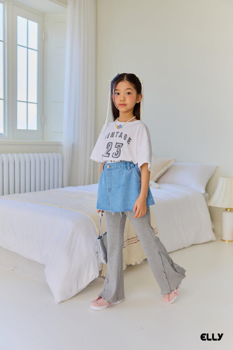 Ellymolly - Korean Children Fashion - #childrensboutique - Wrap Denim Skirt - 9