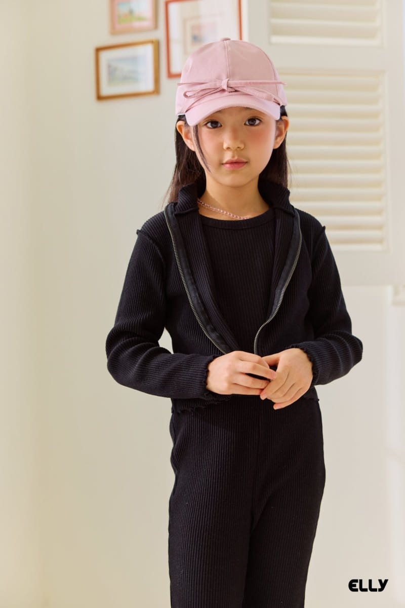 Ellymolly - Korean Children Fashion - #childrensboutique - Ribbon Two Way Zip Up - 3