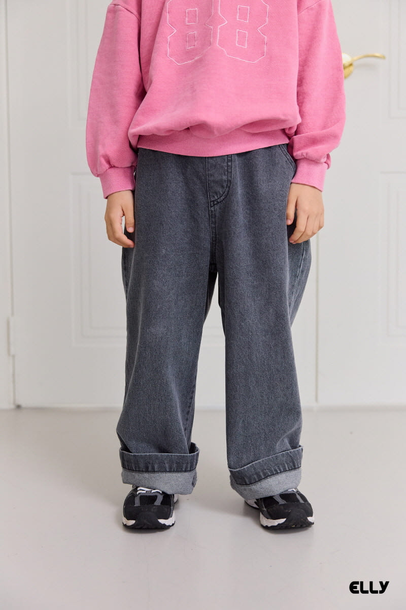 Ellymolly - Korean Children Fashion - #childrensboutique - Slit Roll Up Denim Pants - 10