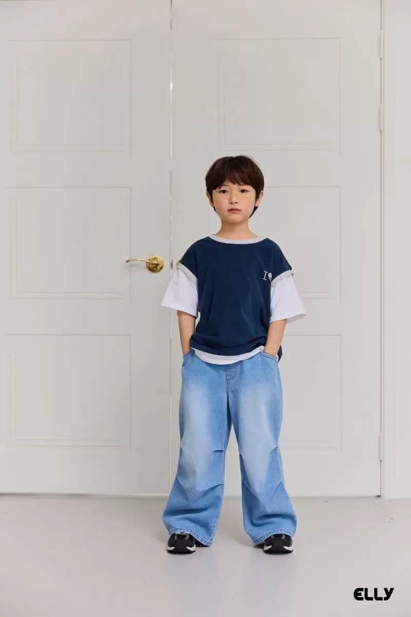 Ellymolly - Korean Children Fashion - #childrensboutique - Damage Wrinkle Denim Pants - 9
