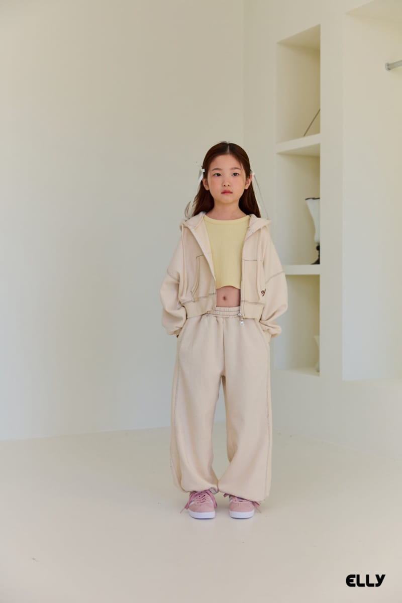 Ellymolly - Korean Children Fashion - #designkidswear - Ove Crop Hoody Zip Up  - 2