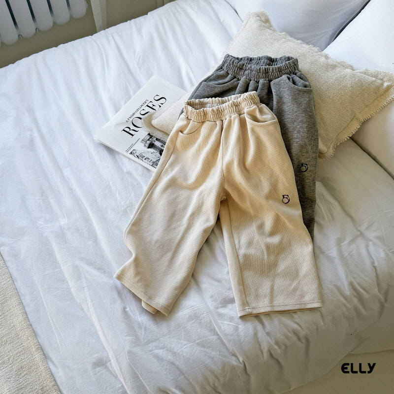 Ellymolly - Korean Children Fashion - #designkidswear - Initials Wide Pants