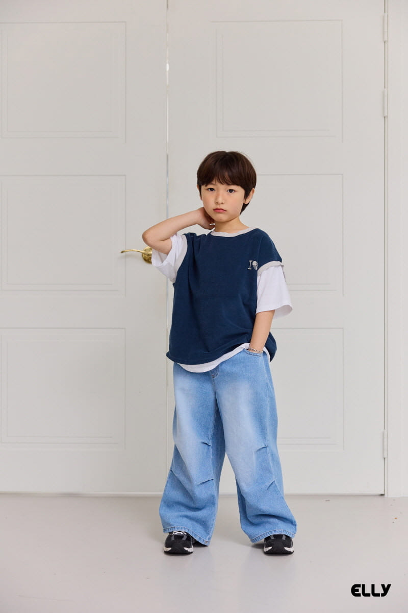 Ellymolly - Korean Children Fashion - #designkidswear - Damage Wrinkle Denim Pants - 10