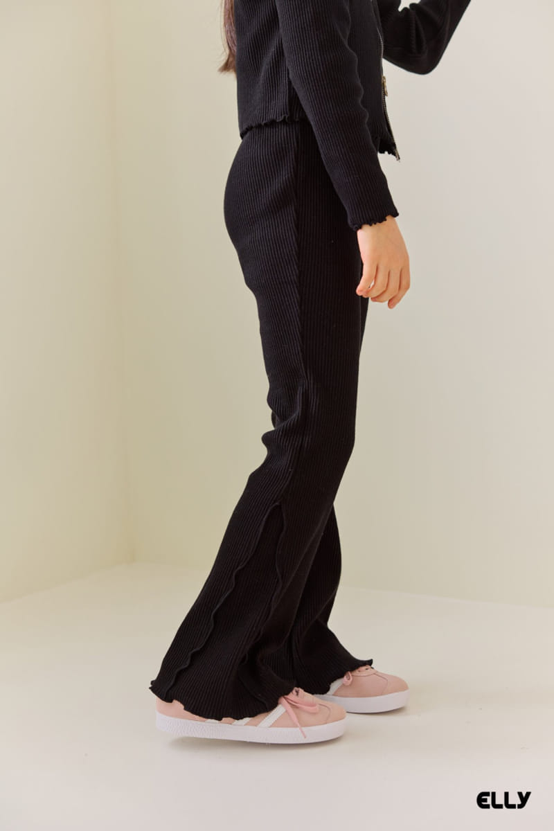 Ellymolly - Korean Children Fashion - #discoveringself - Side Slit Boots Cut Pants - 4