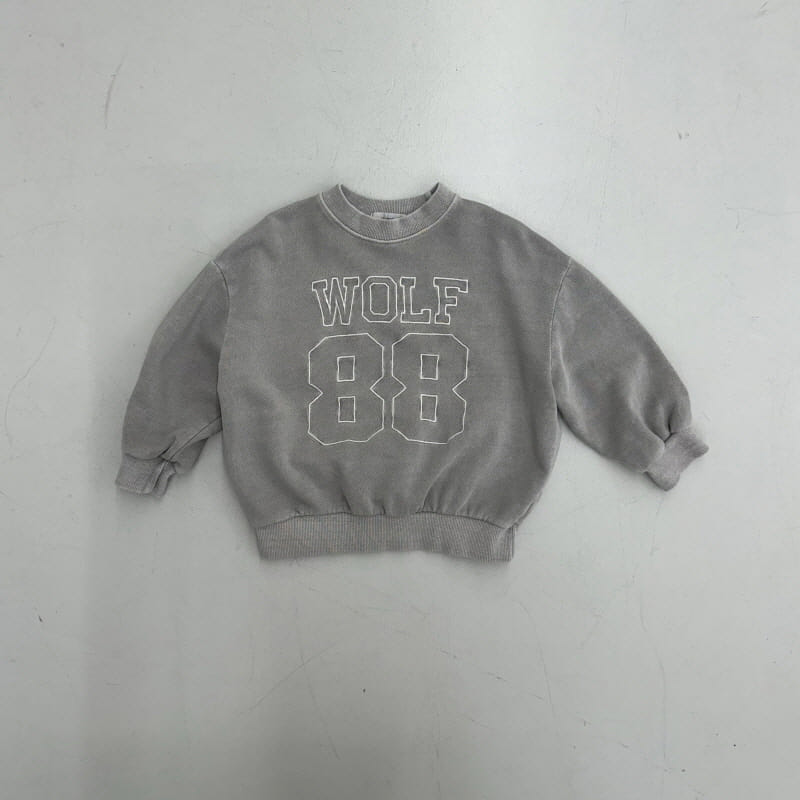 Ellymolly - Korean Children Fashion - #fashionkids - Wolf Dyeing Sweatshirt - 6