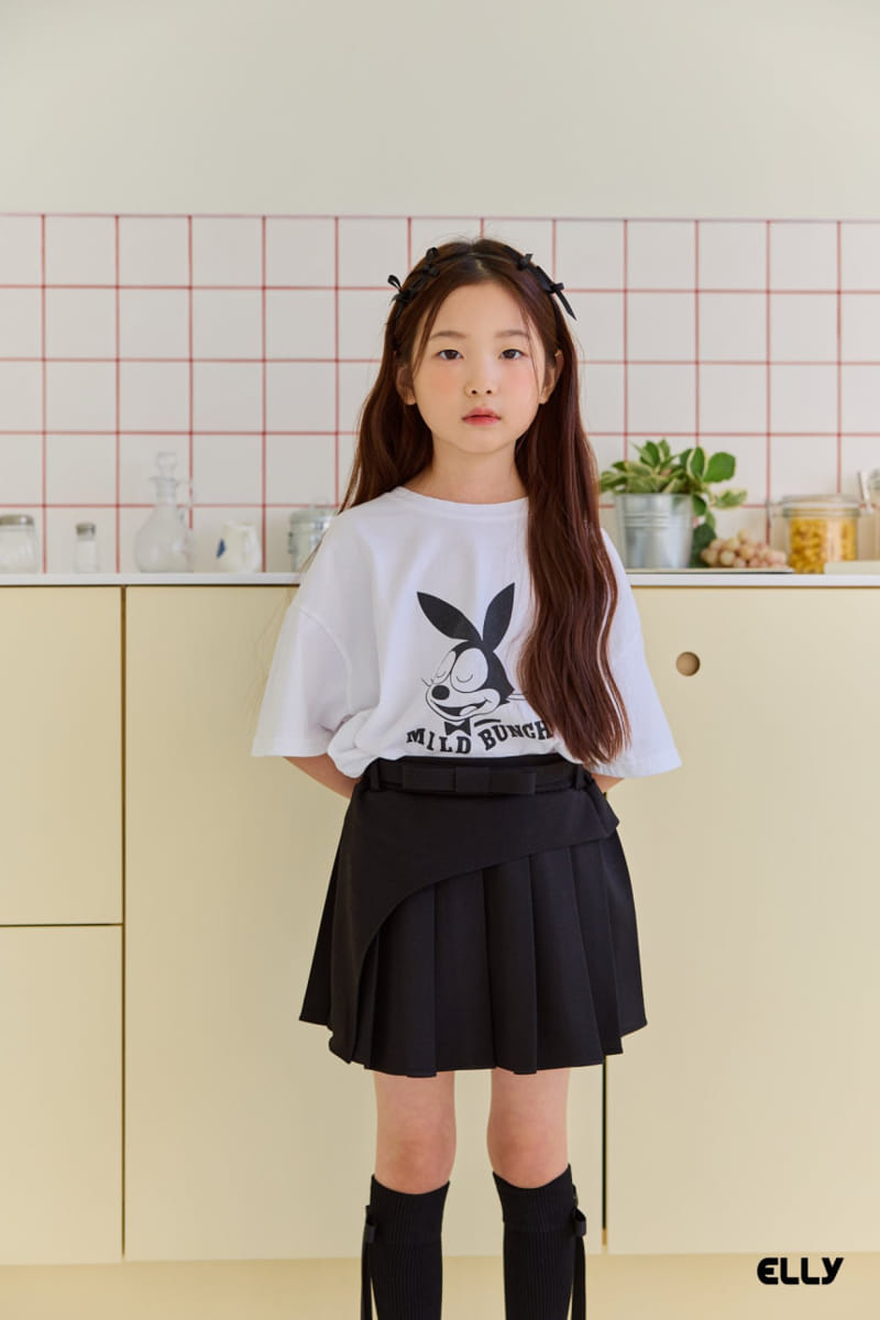 Ellymolly - Korean Children Fashion - #kidsshorts - Holly Unbalance Wrinkle Skirt - 2