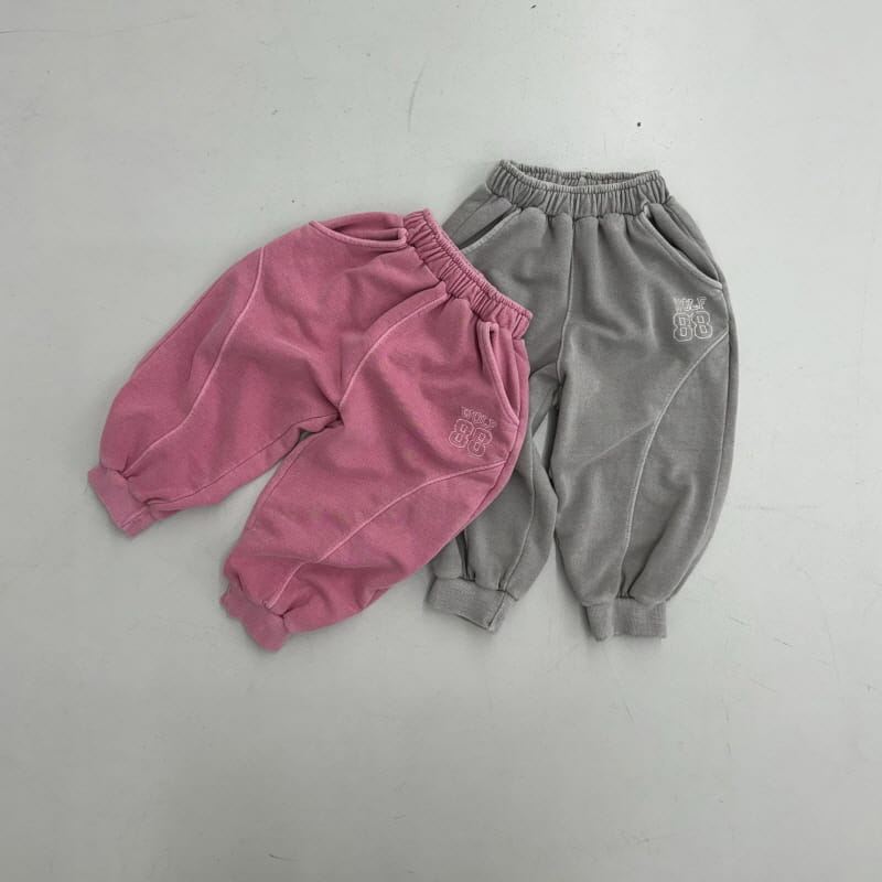 Ellymolly - Korean Children Fashion - #kidsshorts - Wolf Dyeing Jogger Pants