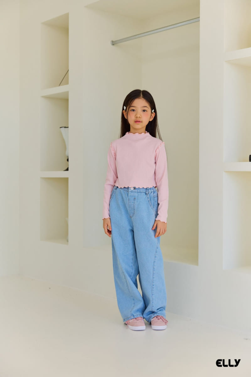 Ellymolly - Korean Children Fashion - #kidzfashiontrend - Curve Denim Pants - 2
