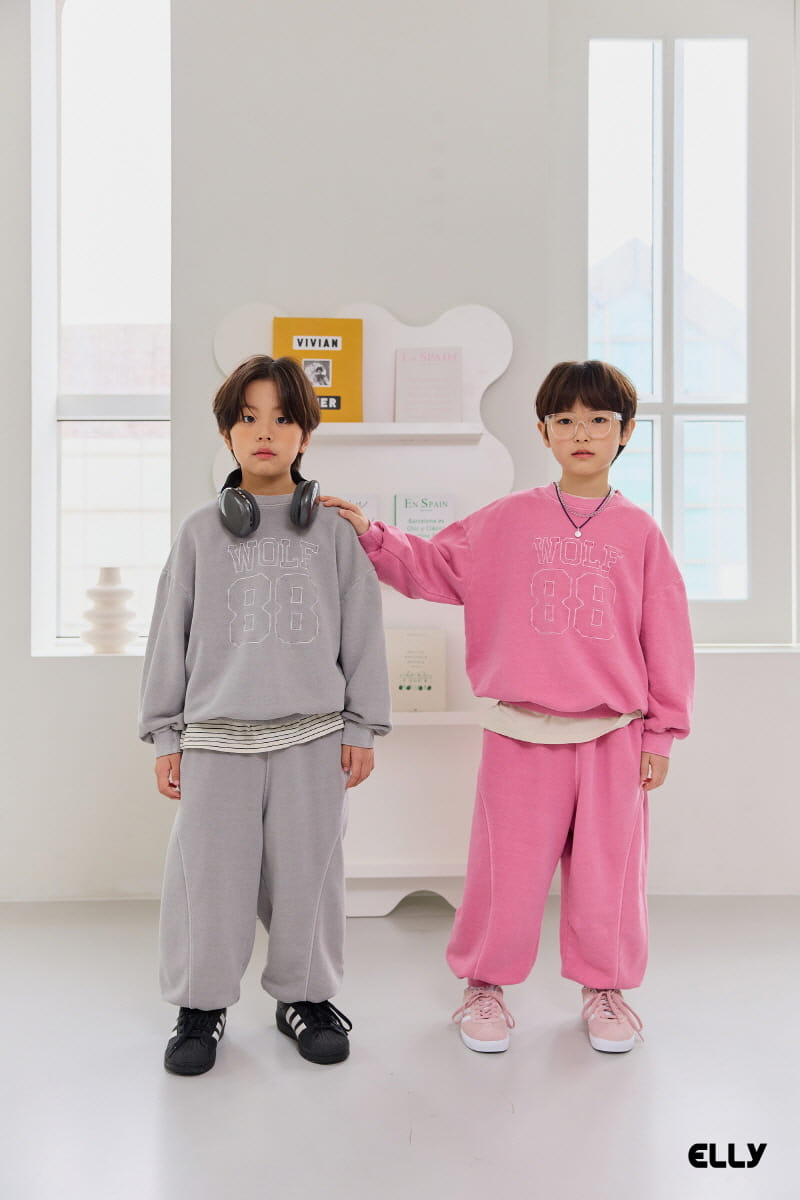 Ellymolly - Korean Children Fashion - #kidzfashiontrend - Wolf Dyeing Sweatshirt - 9