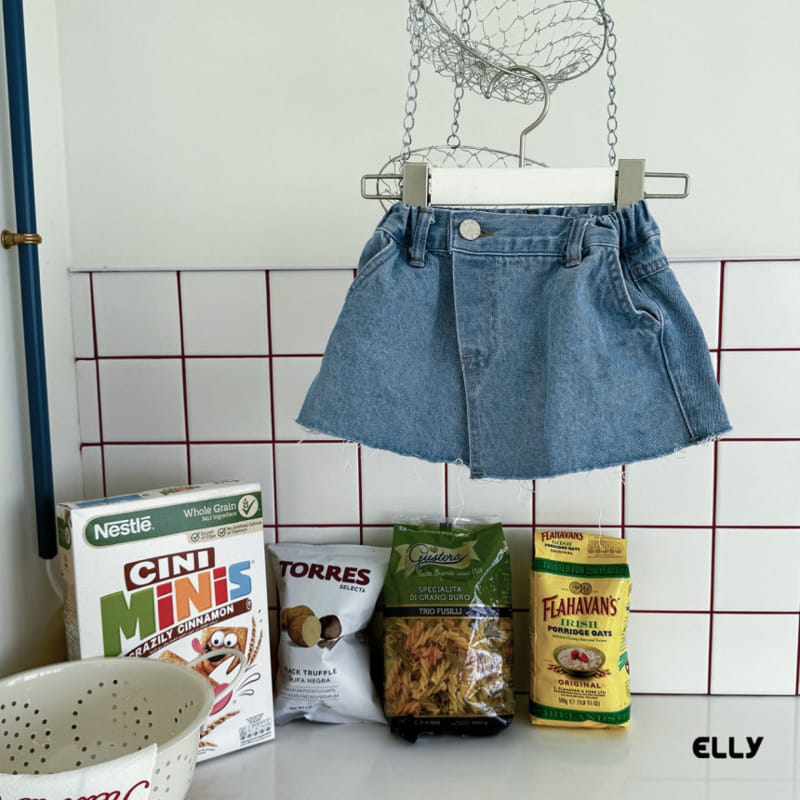 Ellymolly - Korean Children Fashion - #littlefashionista - Wrap Denim Skirt