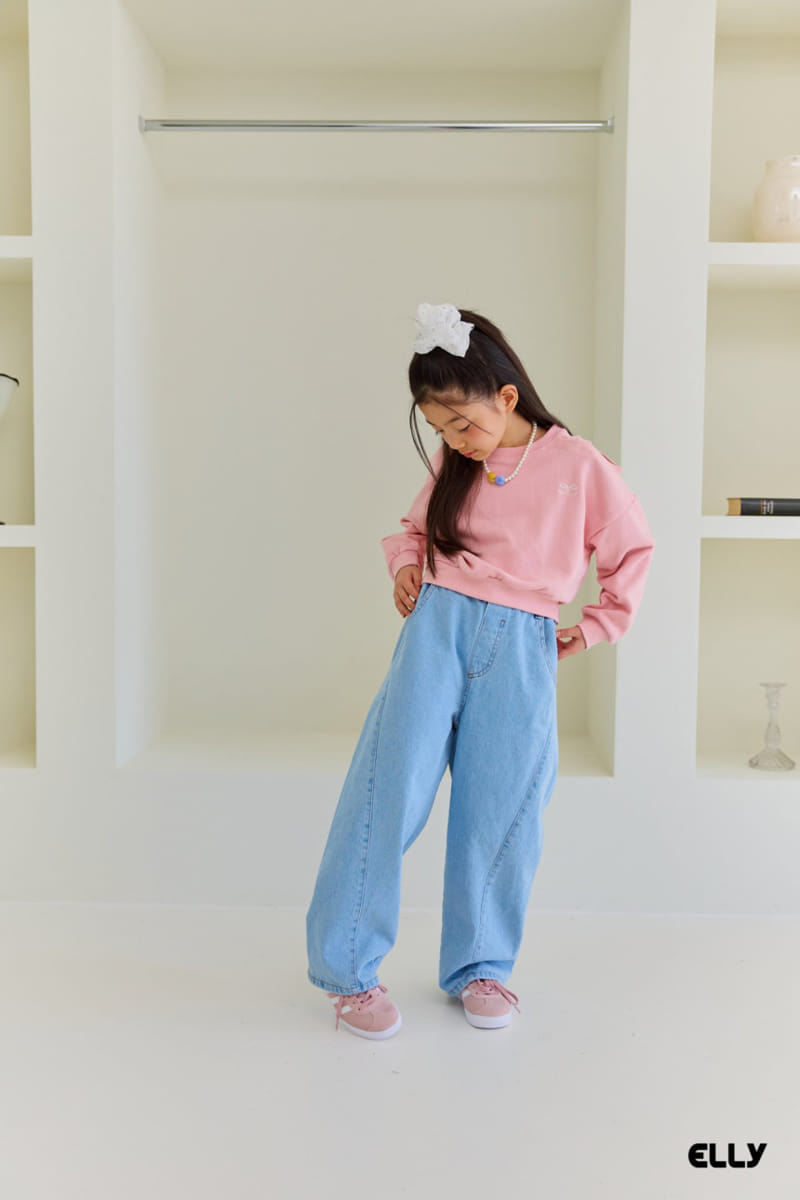 Ellymolly - Korean Children Fashion - #magicofchildhood - Curve Denim Pants - 5