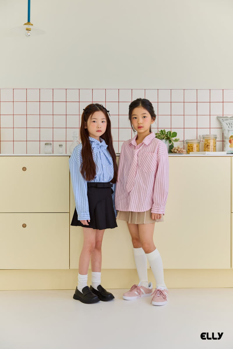 Ellymolly - Korean Children Fashion - #minifashionista - Holly Unbalance Wrinkle Skirt - 8