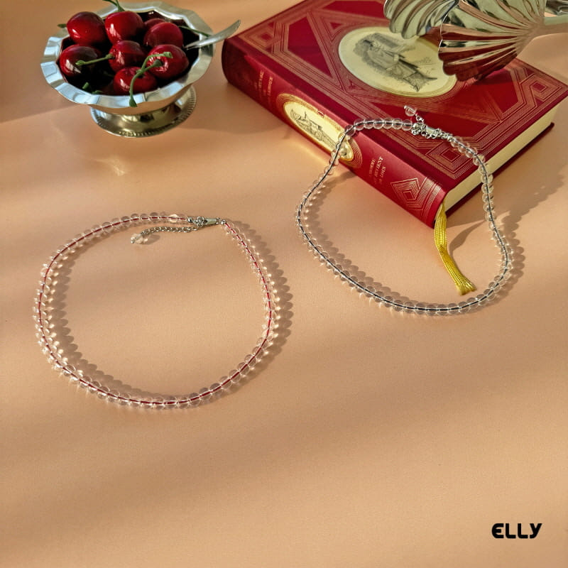 Ellymolly - Korean Children Fashion - #minifashionista - Clear Bead Necklace - 2