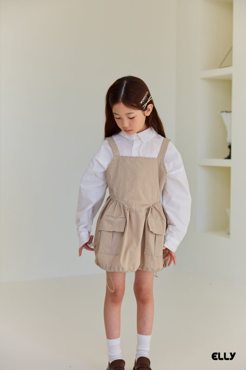 Ellymolly - Korean Children Fashion - #prettylittlegirls - Big Pocket Balloon One-Piece - 2