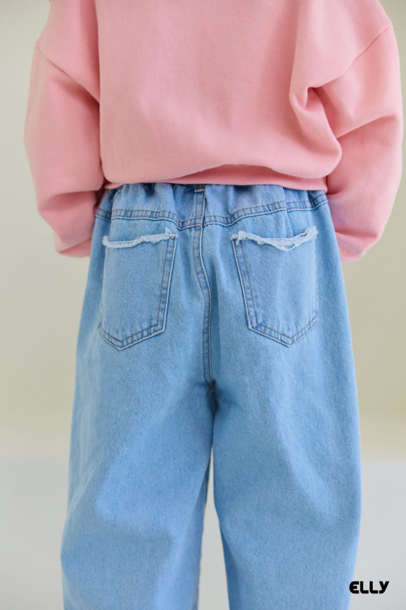 Ellymolly - Korean Children Fashion - #prettylittlegirls - Curve Denim Pants - 7