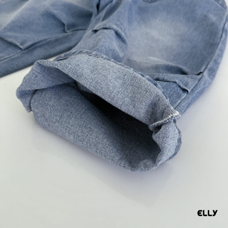 Ellymolly - Korean Children Fashion - #prettylittlegirls - Damage Wrinkle Denim Pants - 6