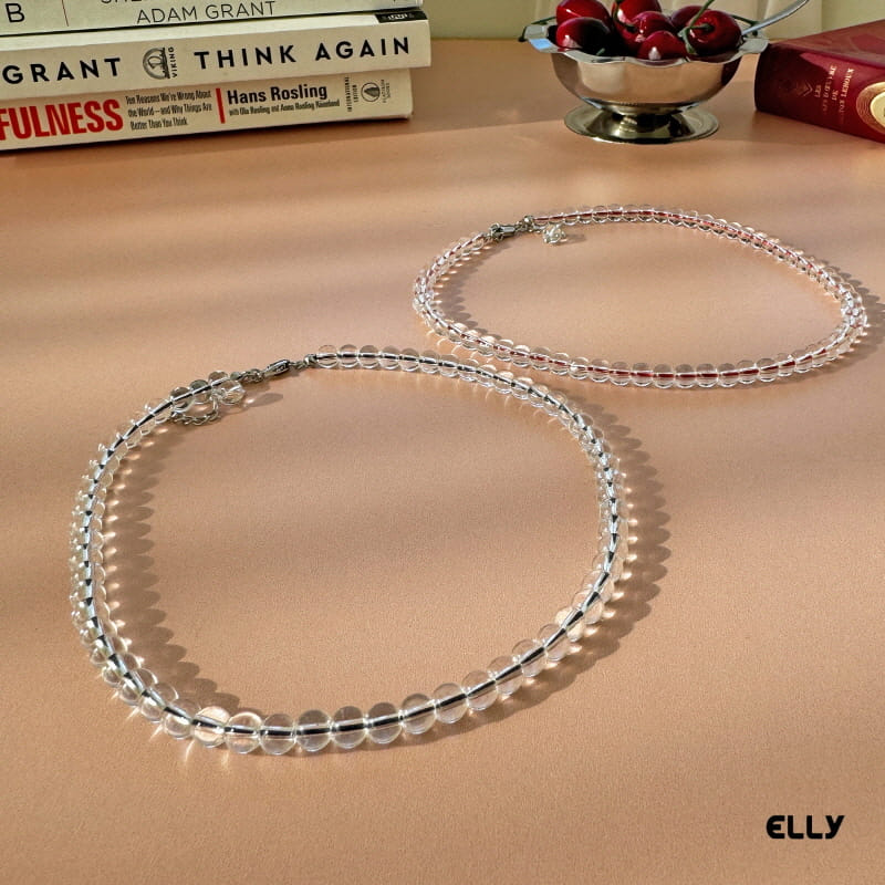 Ellymolly - Korean Children Fashion - #prettylittlegirls - Clear Bead Necklace - 3