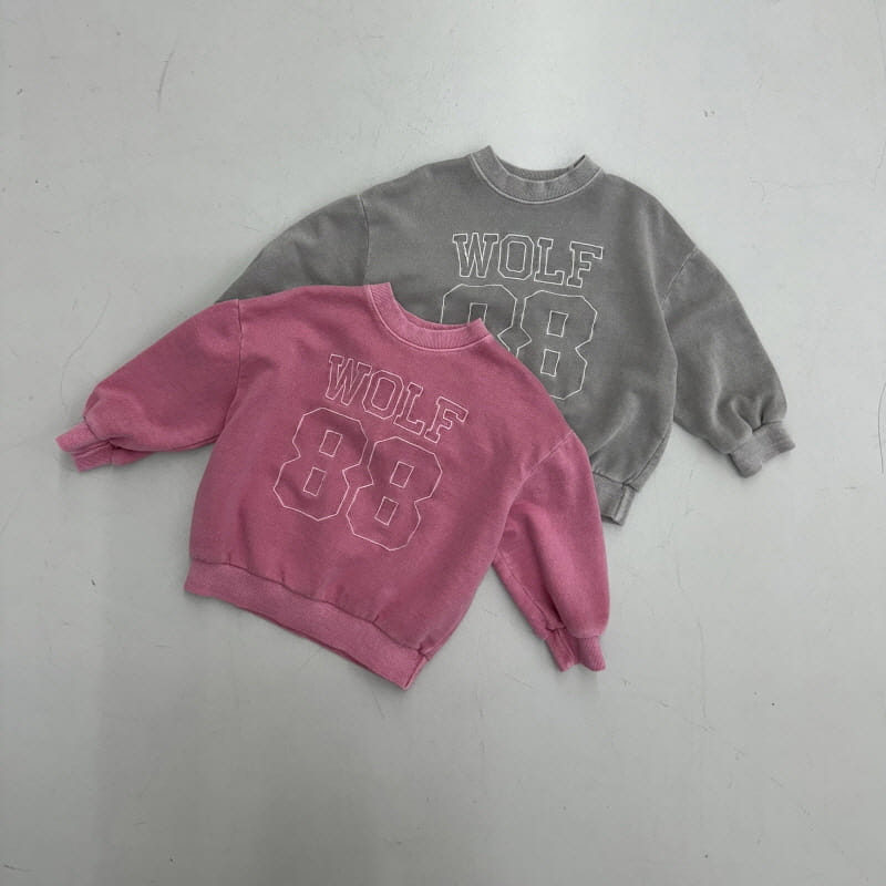 Ellymolly - Korean Children Fashion - #stylishchildhood - Wolf Dyeing Sweatshirt
