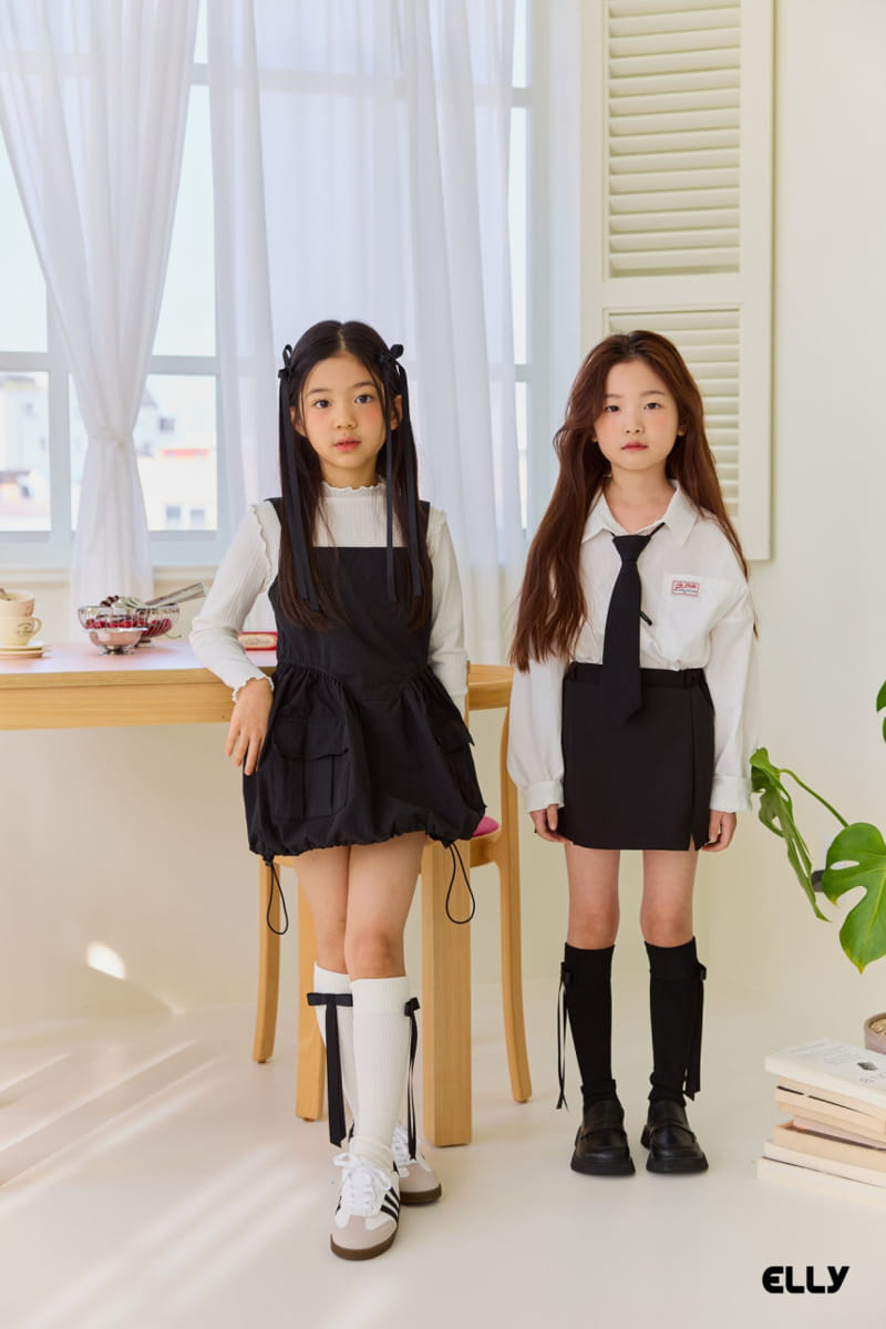 Ellymolly - Korean Children Fashion - #todddlerfashion - Spring Slit Skirt - 6