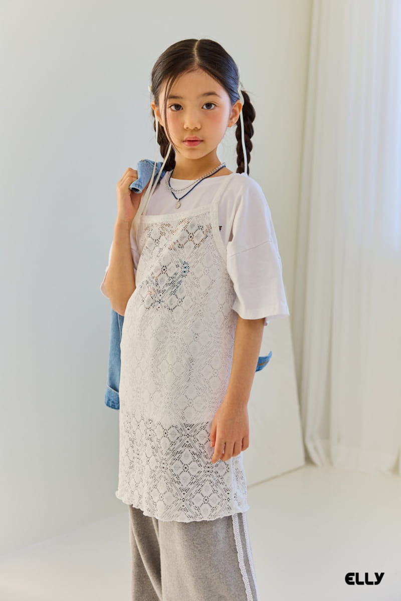Ellymolly - Korean Children Fashion - #todddlerfashion - Lace Sleeveless One-Piece - 2