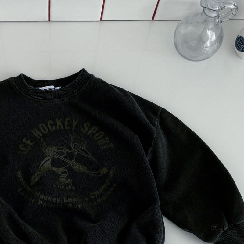 Ellymolly - Korean Children Fashion - #todddlerfashion - Ice Hockey Dyeing Sweatshirt - 5