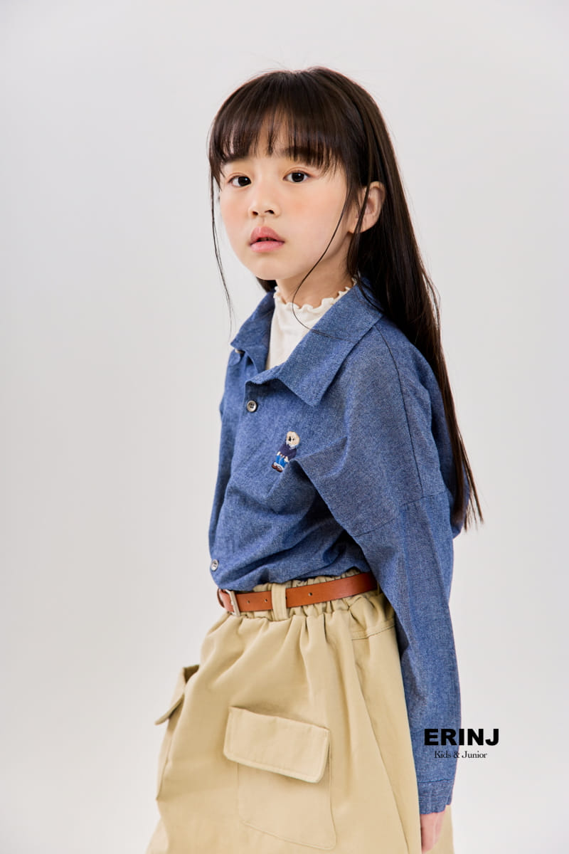 Erin J - Korean Children Fashion - #designkidswear - Bear Embroidery Shirt - 3
