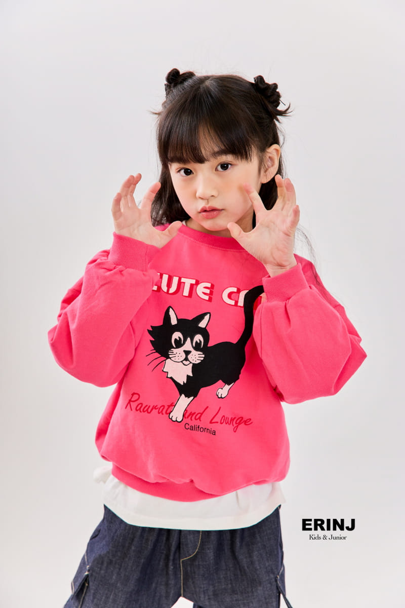 Erin J - Korean Children Fashion - #designkidswear - Cat Sweatshirt - 5