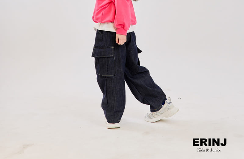 Erin J - Korean Children Fashion - #designkidswear - Denim Cargo Pants - 11