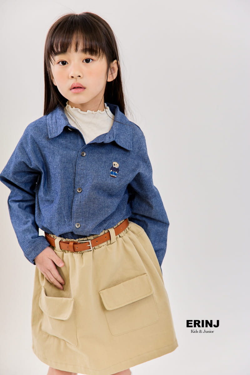 Erin J - Korean Children Fashion - #designkidswear - Bear Embroidery Shirt - 4