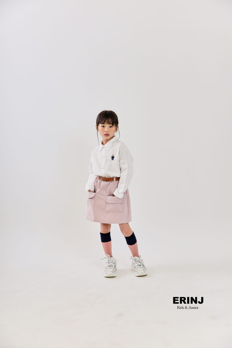 Erin J - Korean Children Fashion - #kidsshorts - Bear Embroidery Shirt - 6