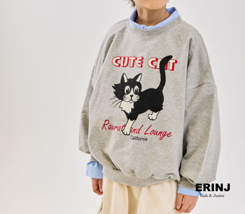 Erin J - Korean Children Fashion - #kidsshorts - Cat Sweatshirt - 8
