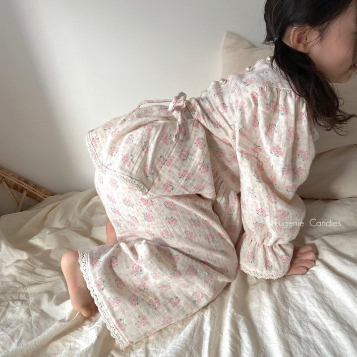 Eugenie Candies - Korean Children Fashion - #Kfashion4kids - Pink Rose Top Bottom Set - 3