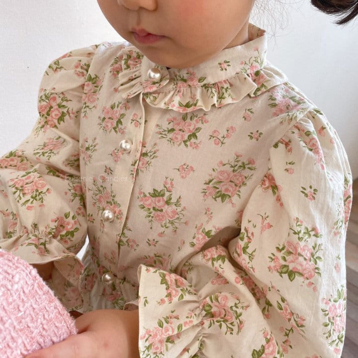 Eugenie Candies - Korean Children Fashion - #designkidswear - Peach Rose Top Bottom Set - 6