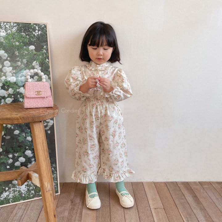 Eugenie Candies - Korean Children Fashion - #discoveringself - Peach Rose Top Bottom Set - 7