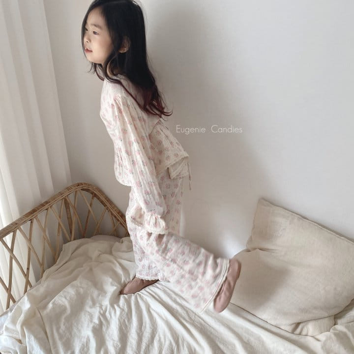 Eugenie Candies - Korean Children Fashion - #kidsstore - Pink Rose Top Bottom Set