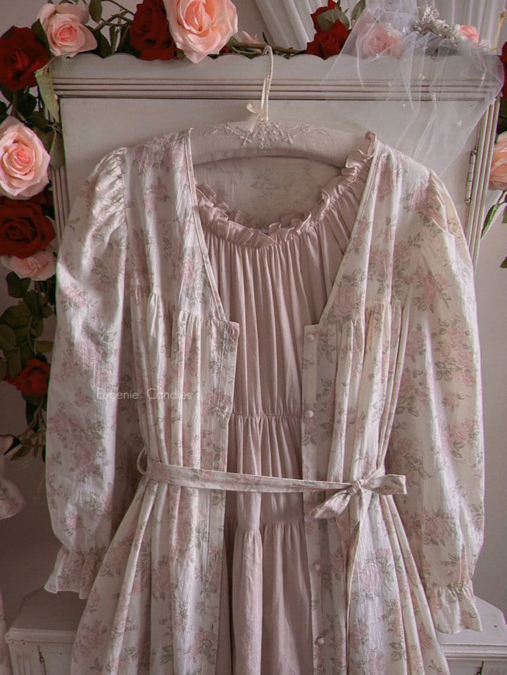 Eugenie Candies - Korean Children Fashion - #kidzfashiontrend - Blooming Dress + Robe - 7