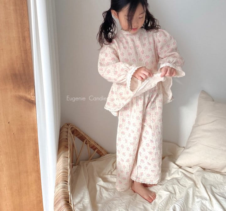 Eugenie Candies - Korean Children Fashion - #Kfashion4kids - Pink Rose Top Bottom Set - 4