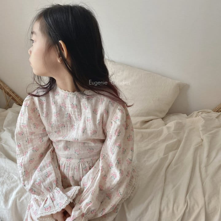 Eugenie Candies - Korean Children Fashion - #minifashionista - Pink Rose Top Bottom Set - 6